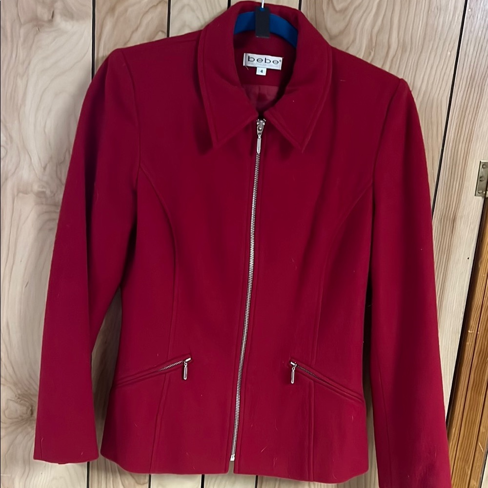 Vintage BEBE Wool Cashmere Soft Cozy Jacket Made in USA Size 4